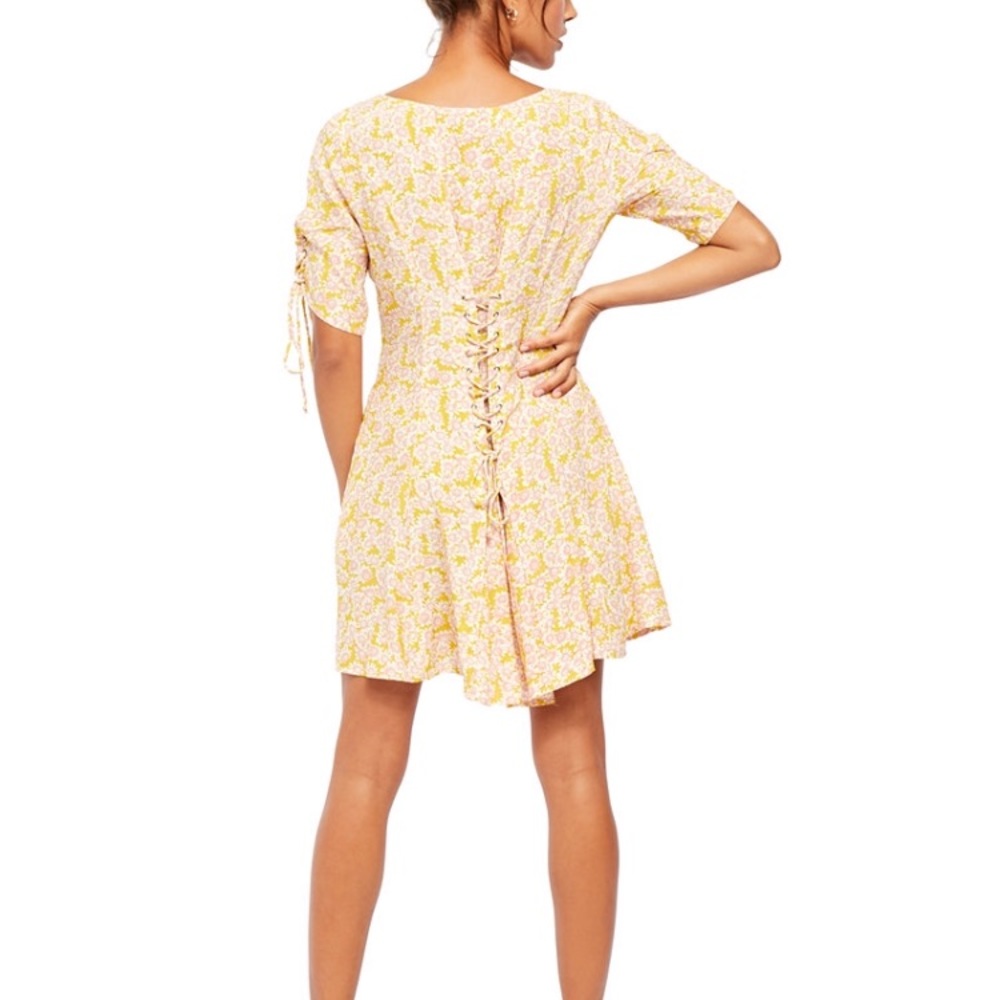 Free People Lace Up Mini Dress